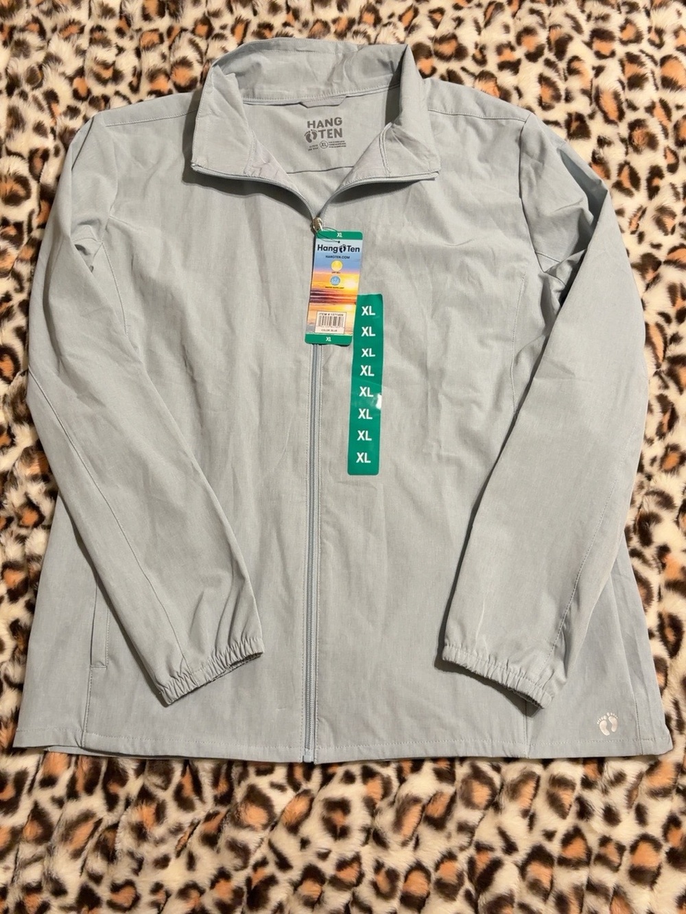 Hang Ten Women's Pale Blue Full-Zip Utility Jacket